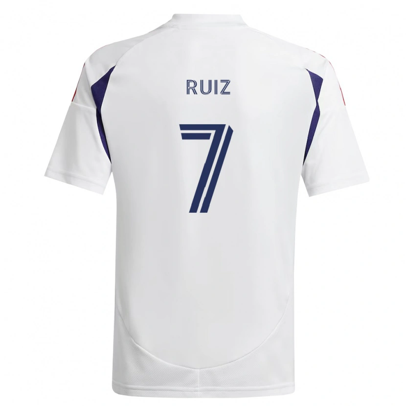 Danxen Donna Maglia Pablo Ruiz #7 Blu Reale Rosso Marrone Kit Gara Away 2026/27 Maglietta