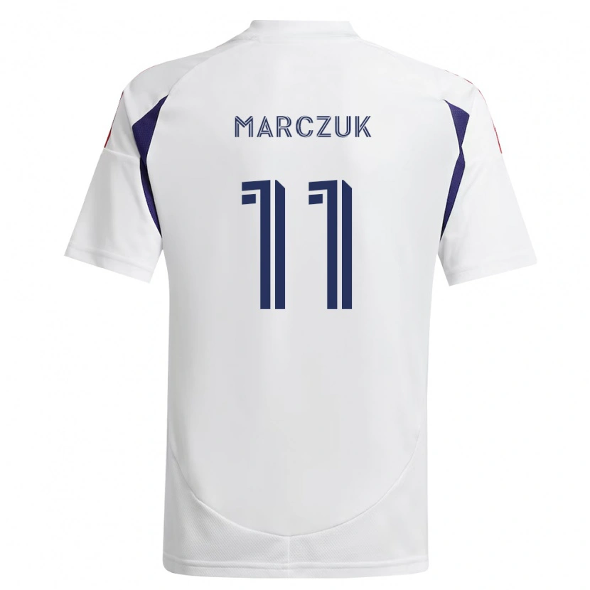 Danxen Donna Maglia Dominik Marczuk #11 Blu Reale Rosso Marrone Kit Gara Away 2026/27 Maglietta