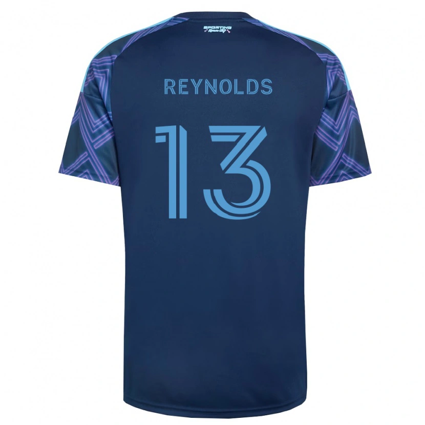 Danxen Donna Maglia Justin Reynolds #13 Blu Reale Viola Kit Gara Away 2026/27 Maglietta