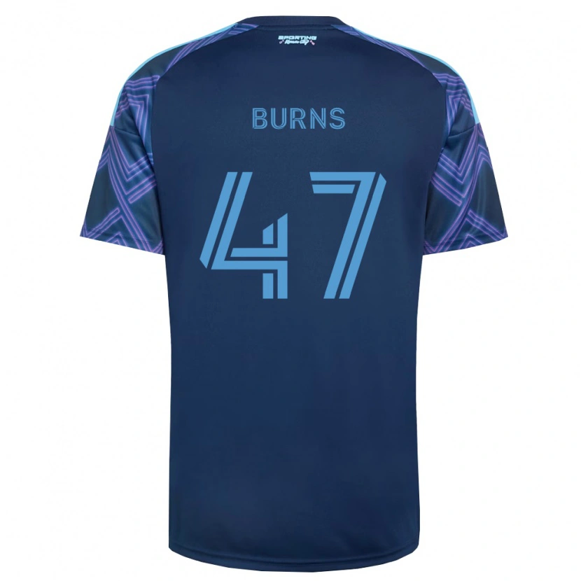 Danxen Donna Maglia Trevor Burns #47 Blu Reale Viola Kit Gara Away 2026/27 Maglietta