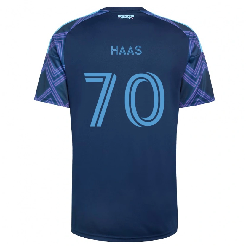 Danxen Donna Maglia Ty Haas #70 Blu Reale Viola Kit Gara Away 2026/27 Maglietta