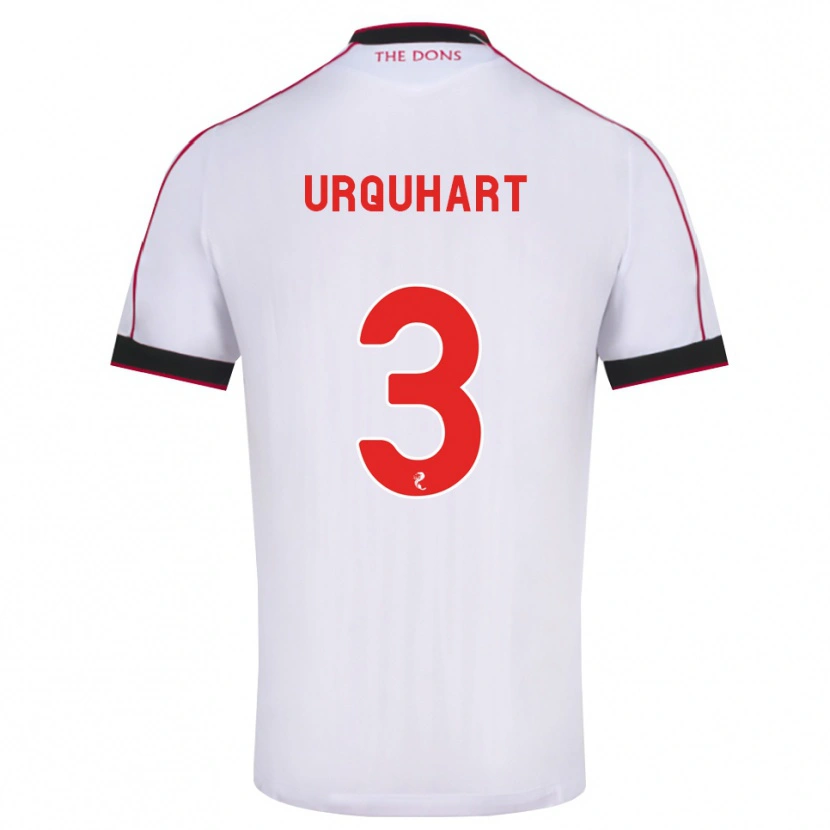 Danxen Donna Maglia Millie Urquhart #3 Bianco Rosso Nero Kit Gara Away 2026/27 Maglietta