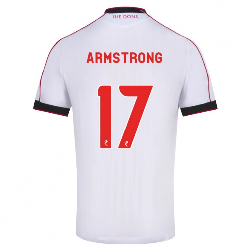 Danxen Donna Maglia Stuart Armstrong #17 Bianco Rosso Nero Kit Gara Away 2026/27 Maglietta