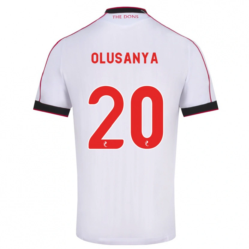 Danxen Donna Maglia Toyosi Olusanya #20 Bianco Rosso Nero Kit Gara Away 2026/27 Maglietta