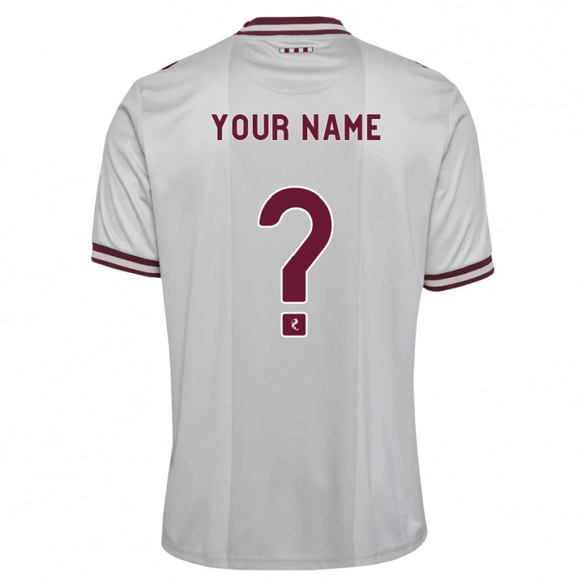 Danxen Donna Maglia Il Tuo Nome #0 Borgogna Bianco Kit Gara Away 2026/27 Maglietta