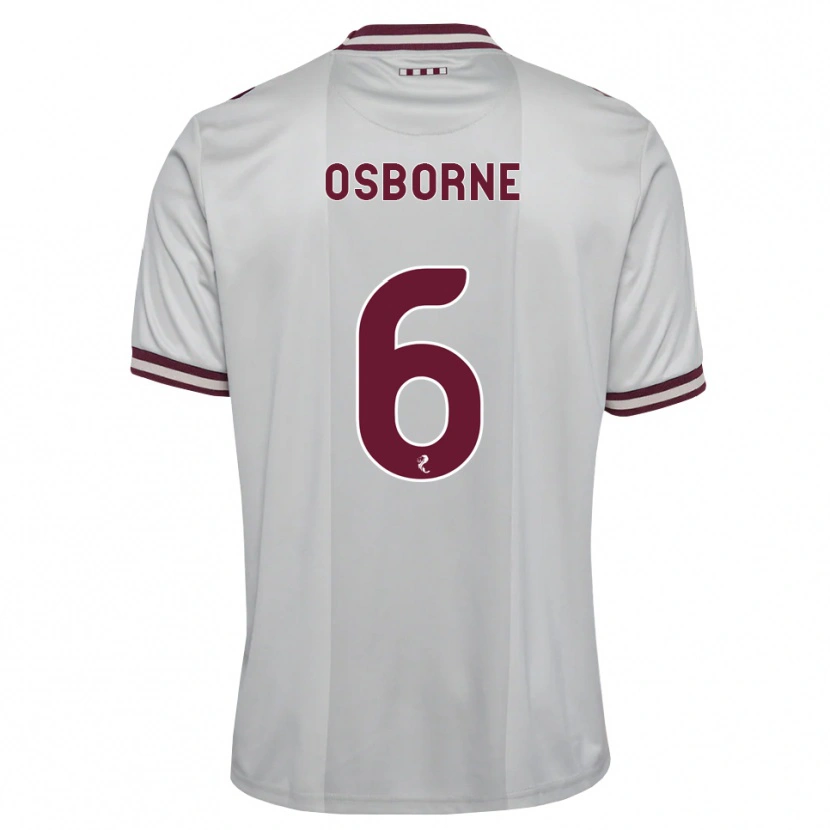 Danxen Donna Maglia Alfie Osborne #6 Borgogna Bianco Kit Gara Away 2026/27 Maglietta