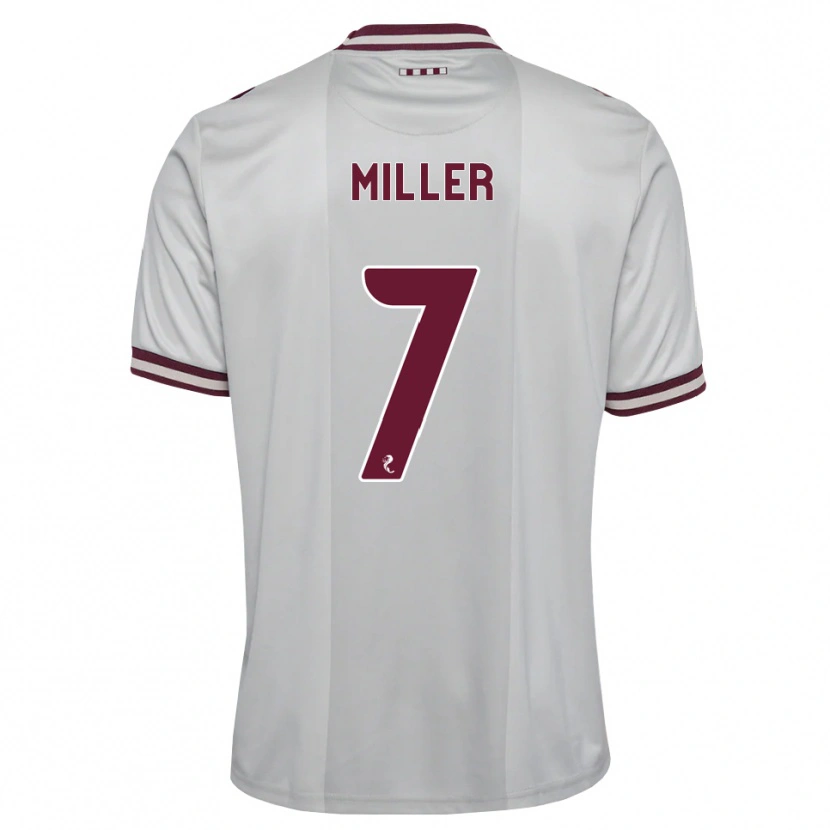 Danxen Donna Maglia Calvin Miller #7 Borgogna Bianco Kit Gara Away 2026/27 Maglietta