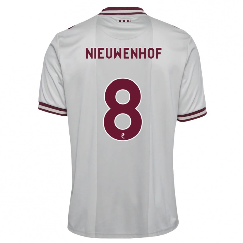 Danxen Donna Maglia Calem Nieuwenhof #8 Borgogna Bianco Kit Gara Away 2026/27 Maglietta