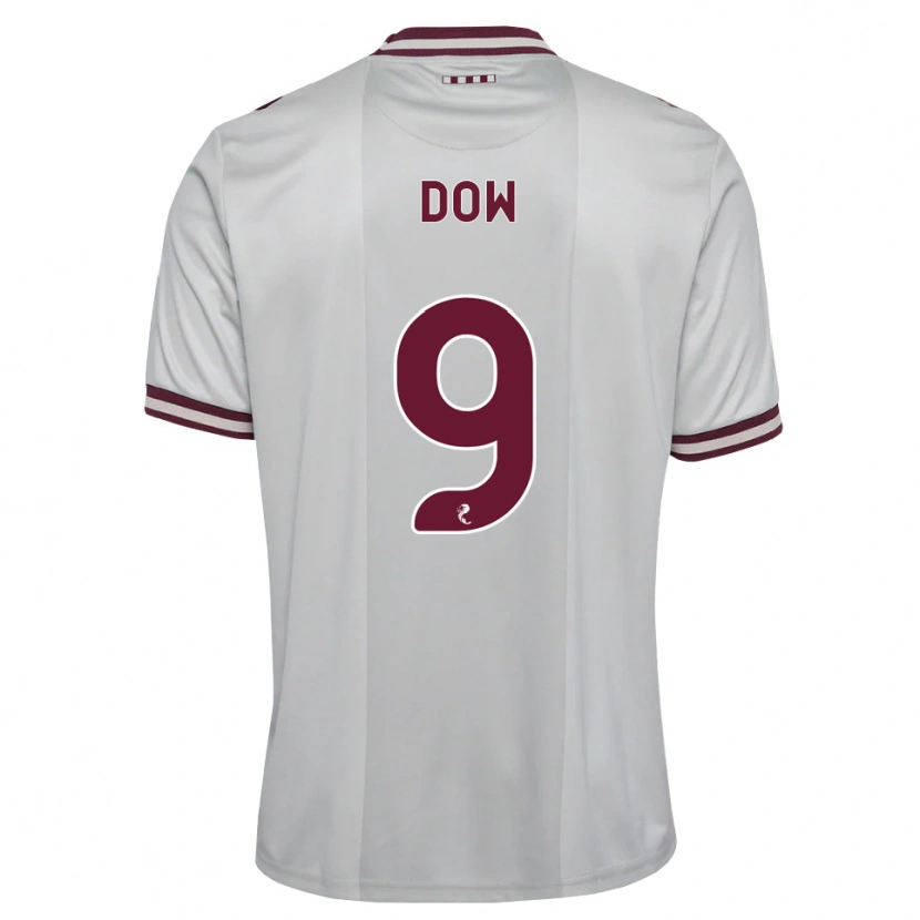 Danxen Donna Maglia Connor Dow #9 Borgogna Bianco Kit Gara Away 2026/27 Maglietta