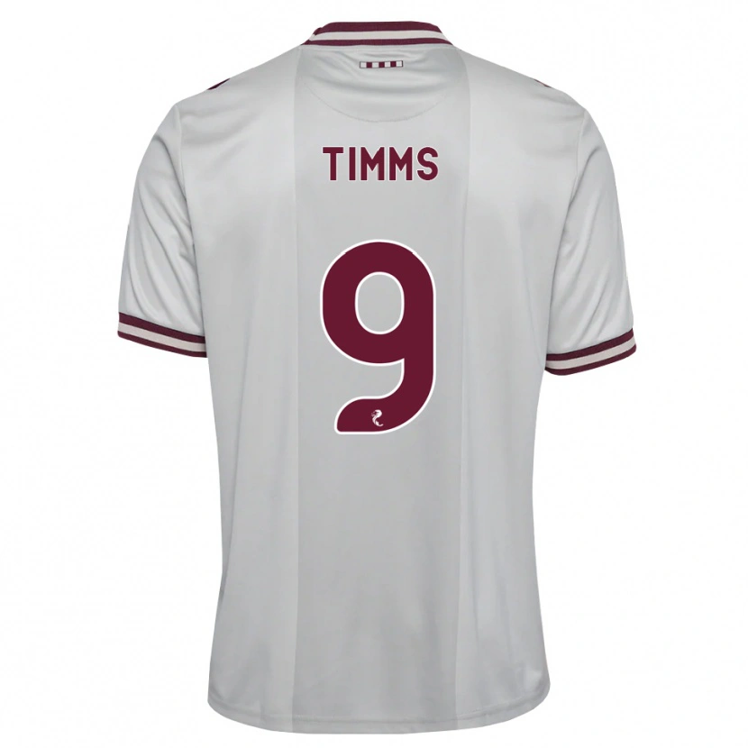Danxen Donna Maglia Georgia Timms #9 Borgogna Bianco Kit Gara Away 2026/27 Maglietta
