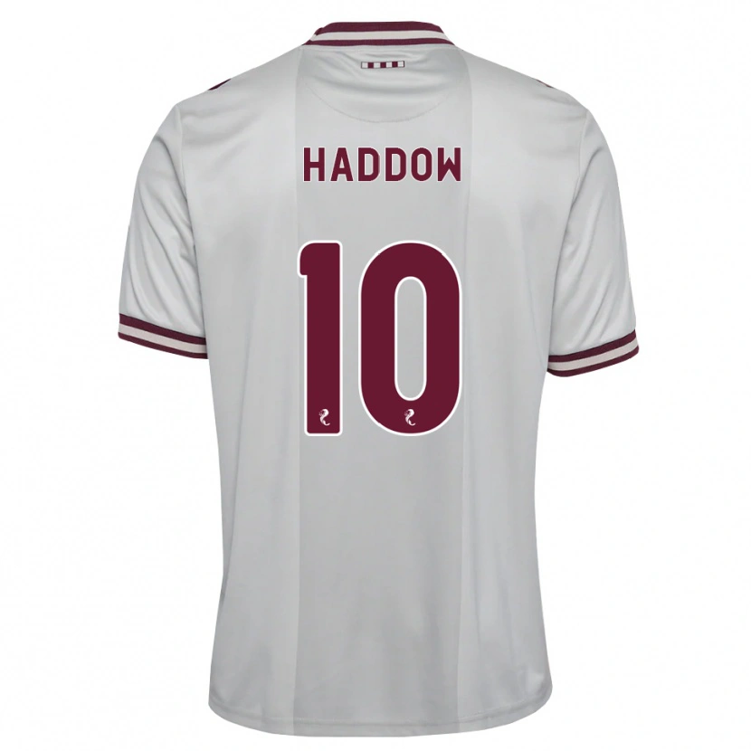Danxen Donna Maglia Aiden Haddow #10 Borgogna Bianco Kit Gara Away 2026/27 Maglietta