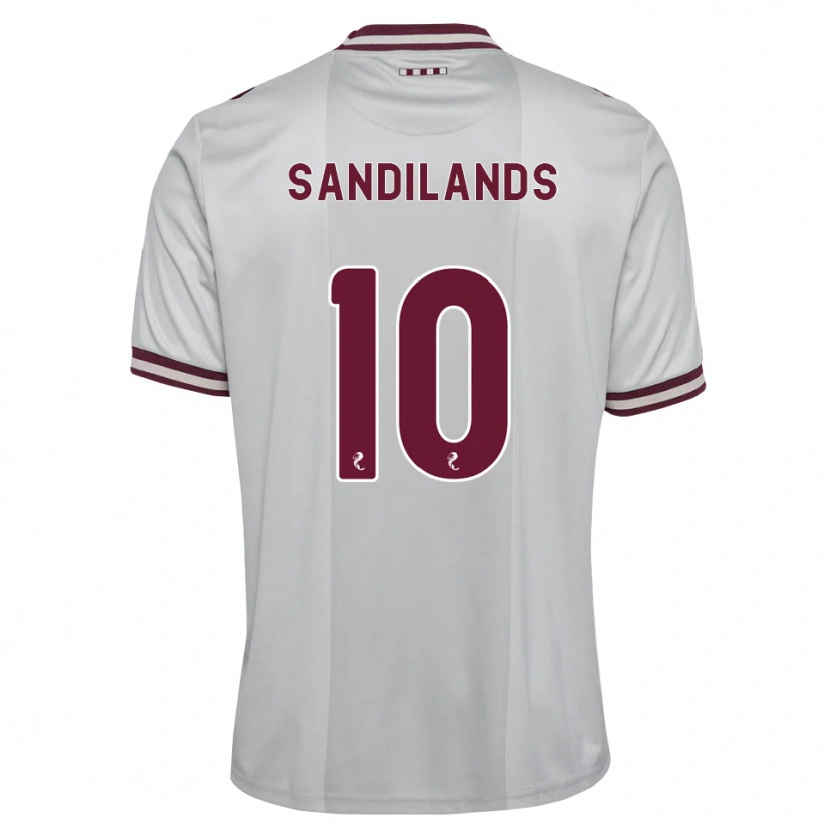 Danxen Donna Maglia Callum Sandilands #10 Borgogna Bianco Kit Gara Away 2026/27 Maglietta