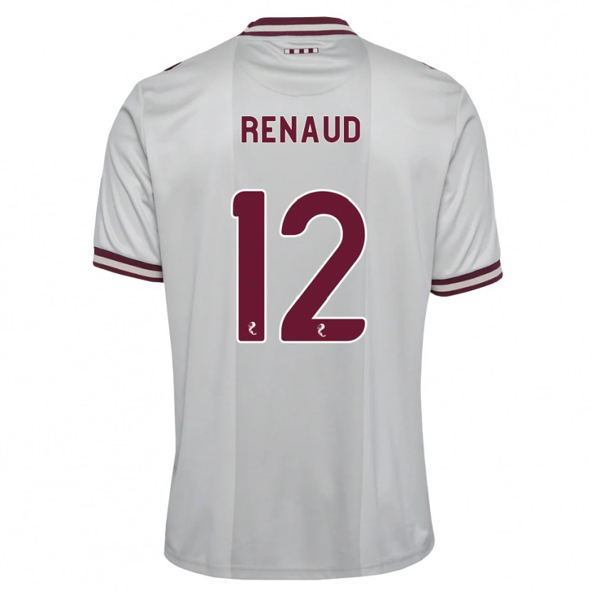 Danxen Donna Maglia Tom Renaud #12 Borgogna Bianco Kit Gara Away 2026/27 Maglietta