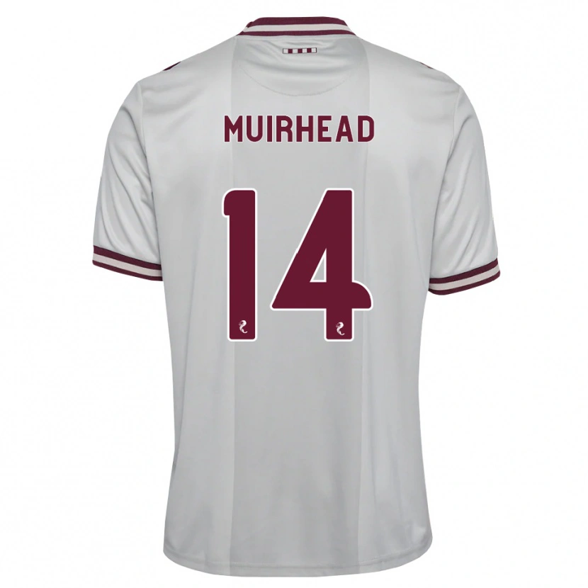 Danxen Donna Maglia Owen Muirhead #14 Borgogna Bianco Kit Gara Away 2026/27 Maglietta