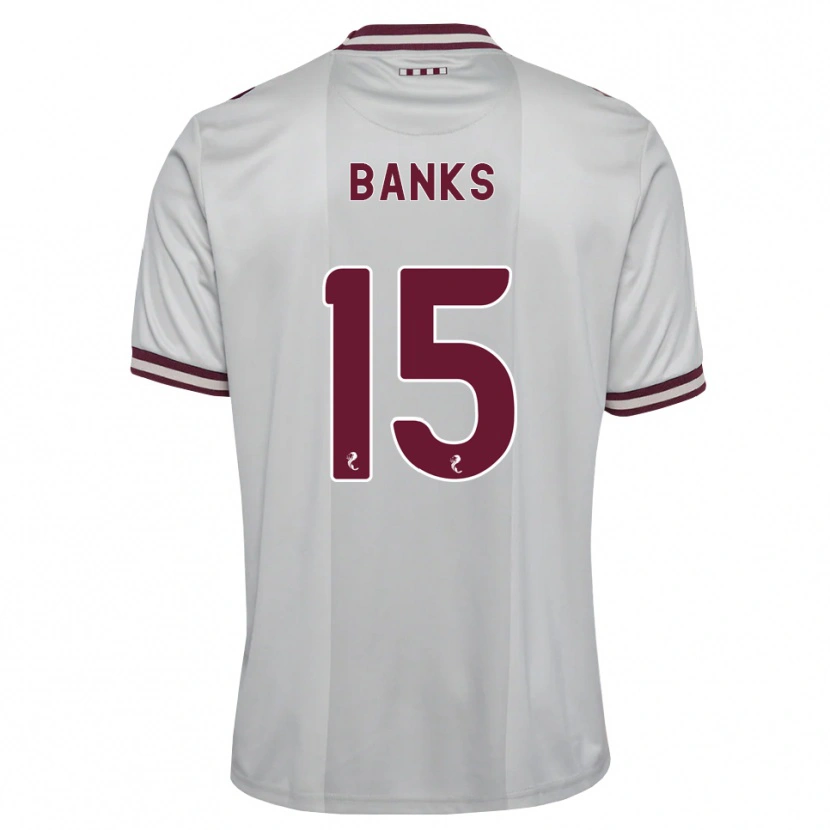 Danxen Donna Maglia Euan Banks #15 Borgogna Bianco Kit Gara Away 2026/27 Maglietta