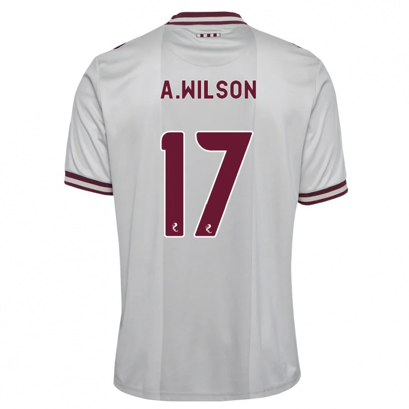 Danxen Donna Maglia Alfie Wilson #17 Borgogna Bianco Kit Gara Away 2026/27 Maglietta