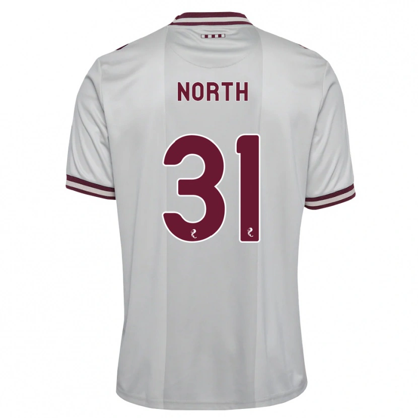 Danxen Donna Maglia Tommy North #31 Borgogna Bianco Kit Gara Away 2026/27 Maglietta