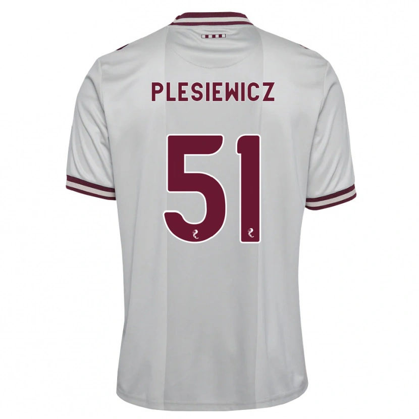 Danxen Donna Maglia Szymon Plesiewicz #51 Borgogna Bianco Kit Gara Away 2026/27 Maglietta