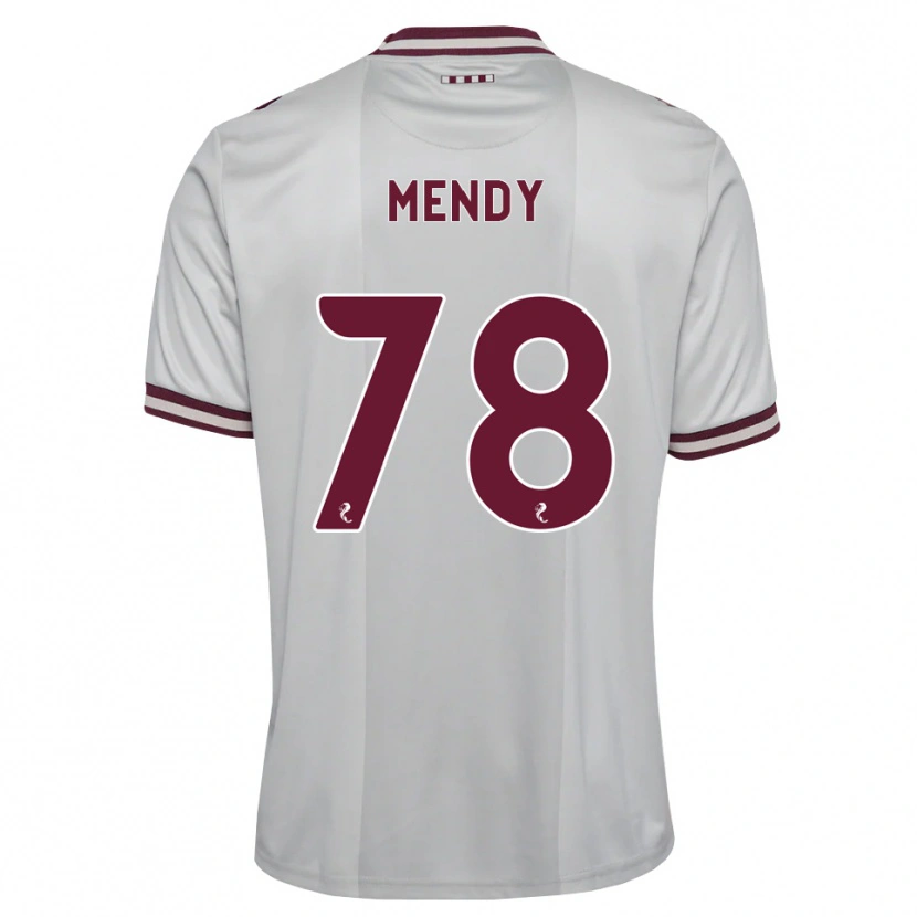 Danxen Donna Maglia Laurent Mendy #78 Borgogna Bianco Kit Gara Away 2026/27 Maglietta