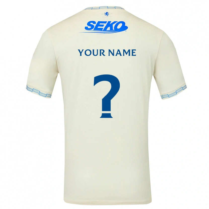 Danxen Donna Maglia Il Tuo Nome #0 Bianco Blu Cielo Profondo Kit Gara Away 2026/27 Maglietta