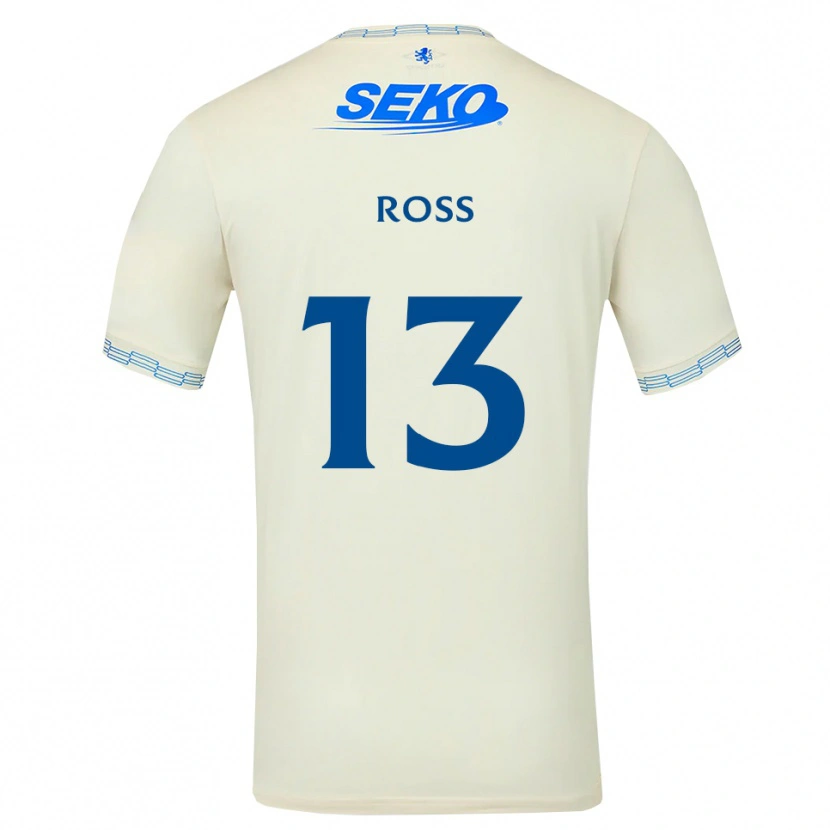 Danxen Donna Maglia Jane Ross #13 Bianco Blu Cielo Profondo Kit Gara Away 2026/27 Maglietta