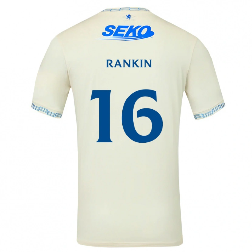 Danxen Donna Maglia Luca Rankin #16 Bianco Blu Cielo Profondo Kit Gara Away 2026/27 Maglietta