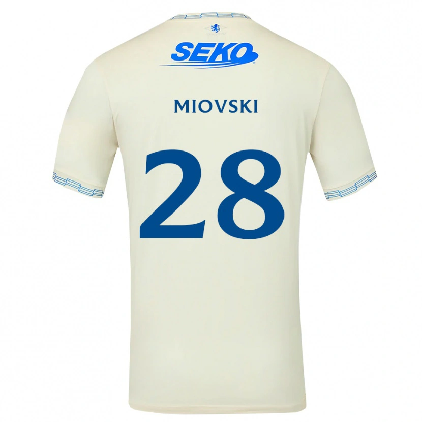 Danxen Donna Maglia Bojan Miovski #28 Bianco Blu Cielo Profondo Kit Gara Away 2026/27 Maglietta