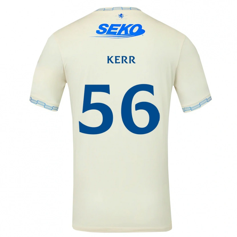 Danxen Donna Maglia Arran Kerr #56 Bianco Blu Cielo Profondo Kit Gara Away 2026/27 Maglietta