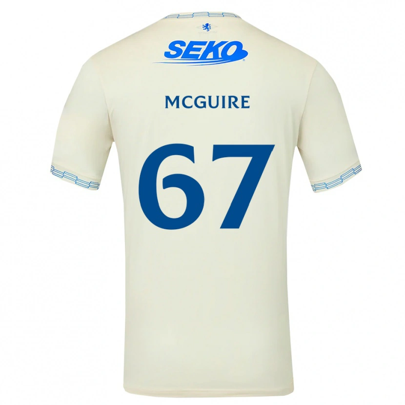 Danxen Donna Maglia Rydnn Mcguire #67 Bianco Blu Cielo Profondo Kit Gara Away 2026/27 Maglietta