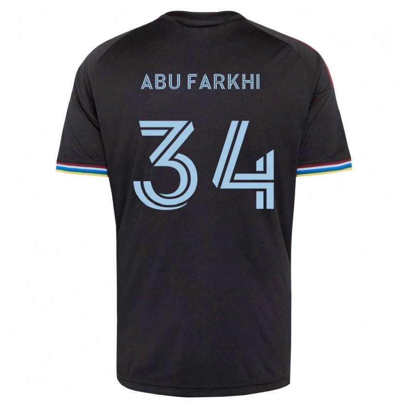 Danxen Donna Maglia Sayed Abu Farkhi #34 Nero Azzurro Kit Gara Home 2026/27 Maglietta