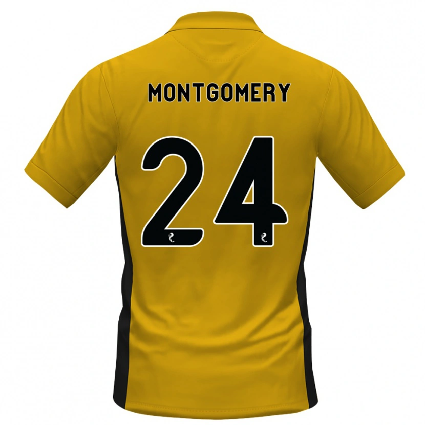 Danxen Bambino Maglia Adam Montgomery #24 Bianco Arancione Kit Gara Home 2026/27 Maglietta