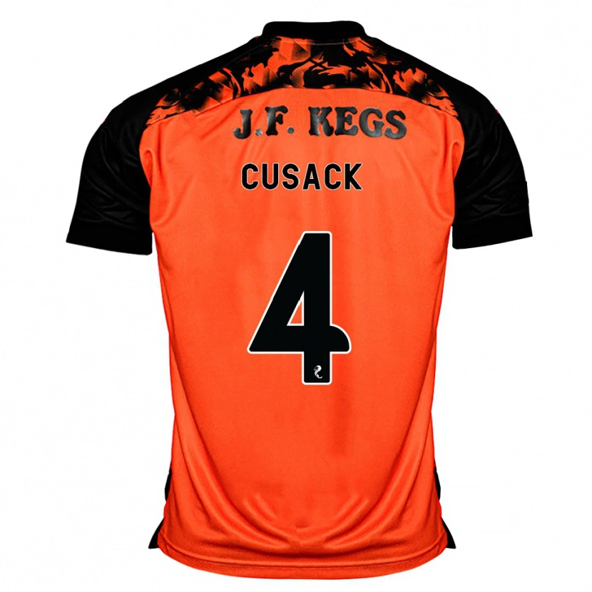 Danxen Bambino Maglia Abbie Cusack #4 Arancione Nero Bianco Kit Gara Home 2026/27 Maglietta