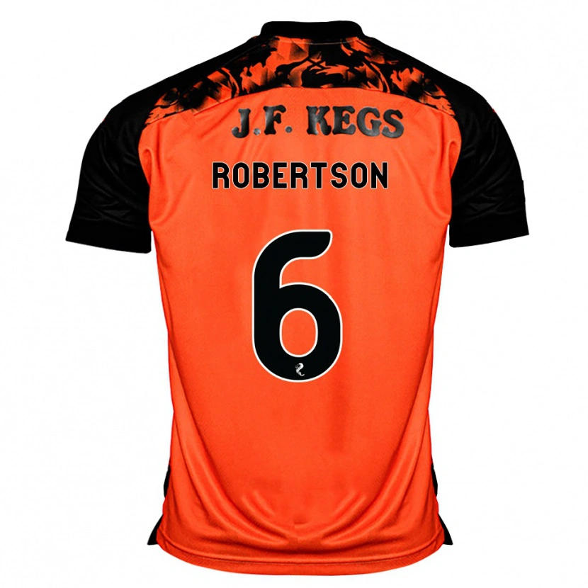 Danxen Bambino Maglia Ashley Robertson #6 Arancione Nero Bianco Kit Gara Home 2026/27 Maglietta