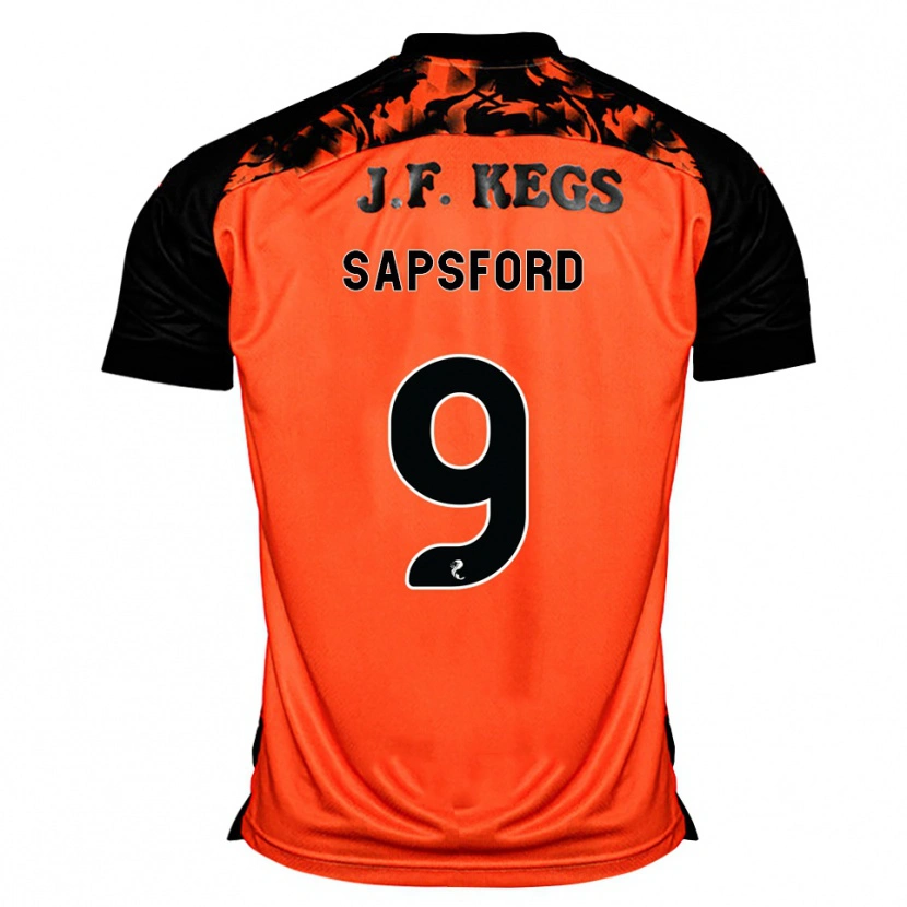 Danxen Bambino Maglia Zachary Sapsford #9 Arancione Nero Bianco Kit Gara Home 2026/27 Maglietta