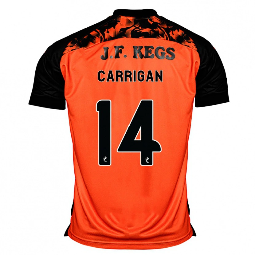 Danxen Bambino Maglia Leo Carrigan #14 Arancione Nero Bianco Kit Gara Home 2026/27 Maglietta