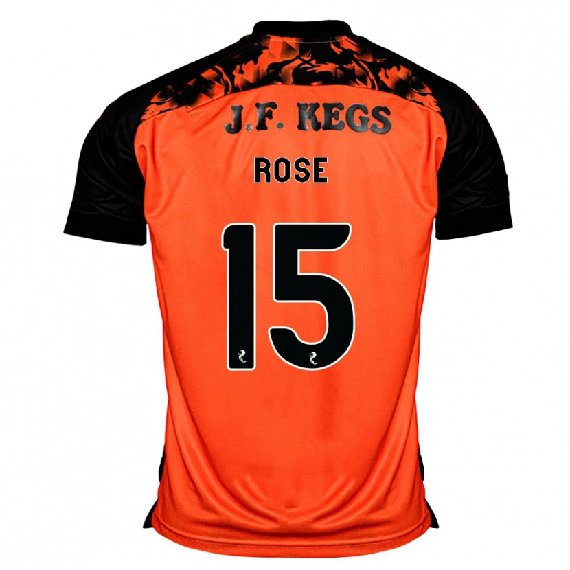 Danxen Bambino Maglia Lachlan Rose #15 Arancione Nero Bianco Kit Gara Home 2026/27 Maglietta