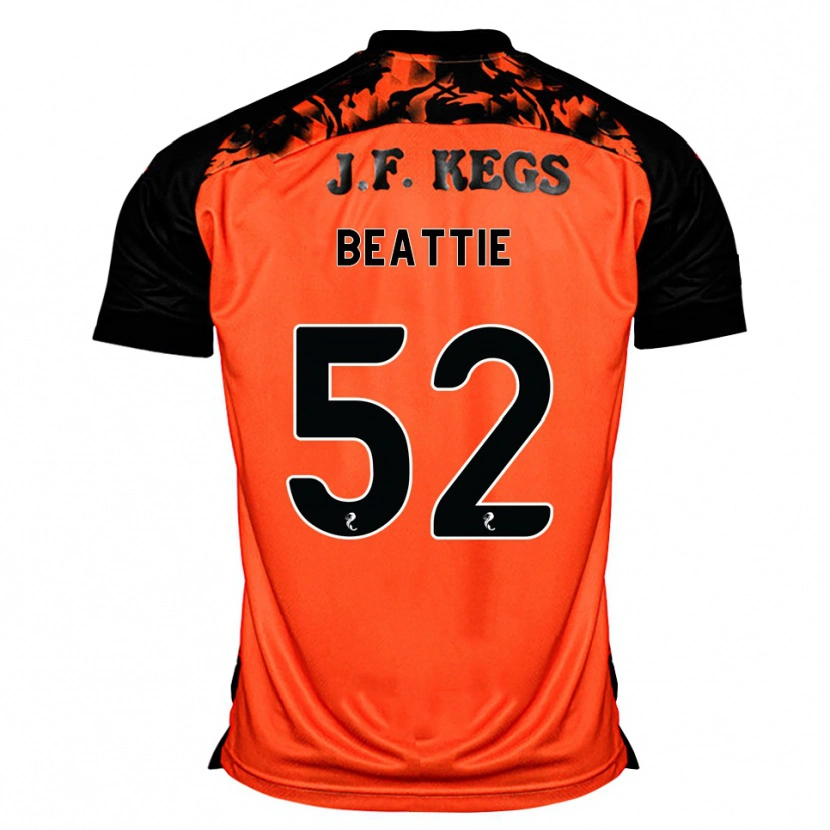 Danxen Bambino Maglia Calvin Beattie #52 Arancione Nero Bianco Kit Gara Home 2026/27 Maglietta