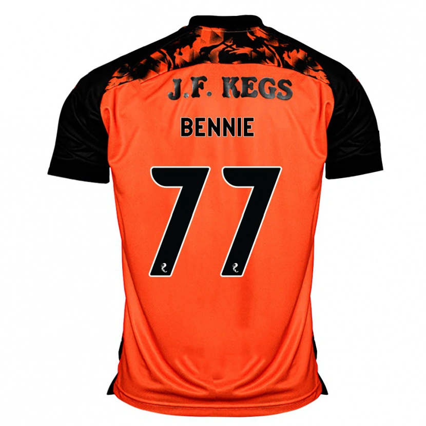 Danxen Bambino Maglia Daniel Bennie #77 Arancione Nero Bianco Kit Gara Home 2026/27 Maglietta