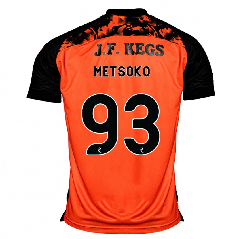 Danxen Bambino Maglia Idjessi Metsoko #93 Arancione Nero Bianco Kit Gara Home 2026/27 Maglietta
