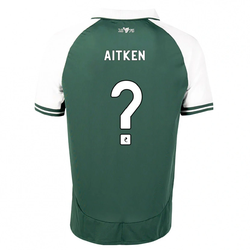 Danxen Bambino Maglia Conor Aitken #0 Bianco Verde Marino Kit Gara Home 2026/27 Maglietta