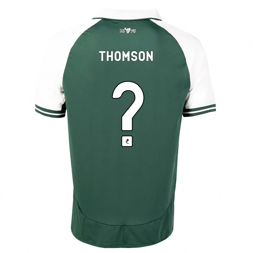 Danxen Bambino Maglia Jackson Thomson #0 Bianco Verde Marino Kit Gara Home 2026/27 Maglietta