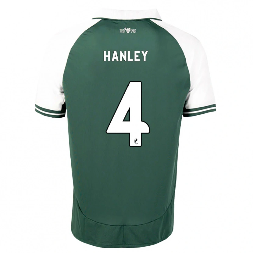 Danxen Bambino Maglia Grant Hanley #4 Bianco Verde Marino Kit Gara Home 2026/27 Maglietta