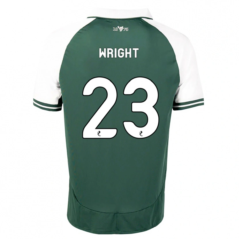 Danxen Bambino Maglia Callum Wright #23 Bianco Verde Marino Kit Gara Home 2026/27 Maglietta