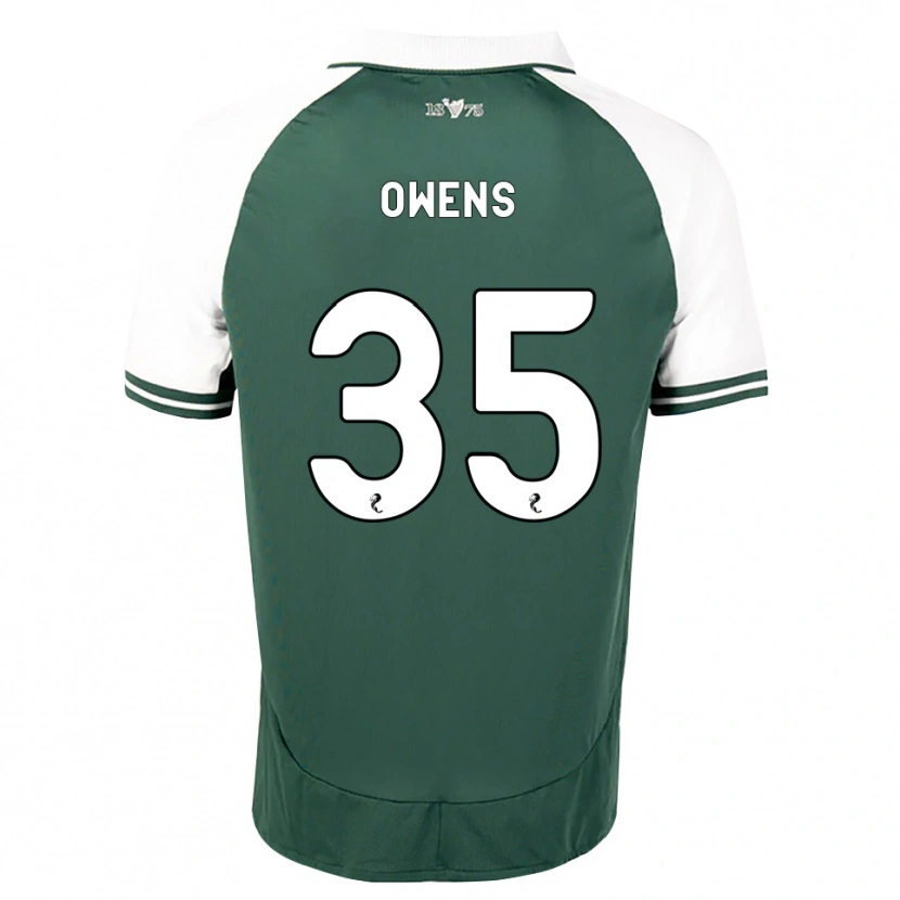 Danxen Bambino Maglia Freddie Owens #35 Bianco Verde Marino Kit Gara Home 2026/27 Maglietta