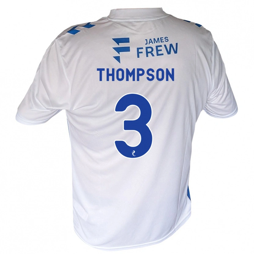 Danxen Bambino Maglia Dominic Thompson #3 Bianco Blu Reale Kit Gara Home 2026/27 Maglietta