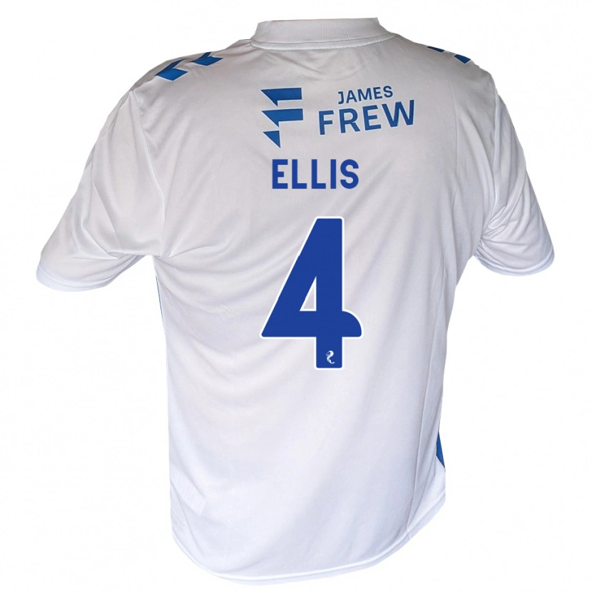 Danxen Bambino Maglia Ruari Ellis #4 Bianco Blu Reale Kit Gara Home 2026/27 Maglietta