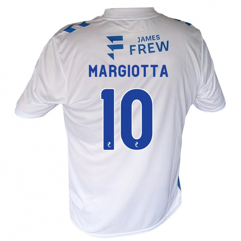 Danxen Bambino Maglia Remo Margiotta #10 Bianco Blu Reale Kit Gara Home 2026/27 Maglietta
