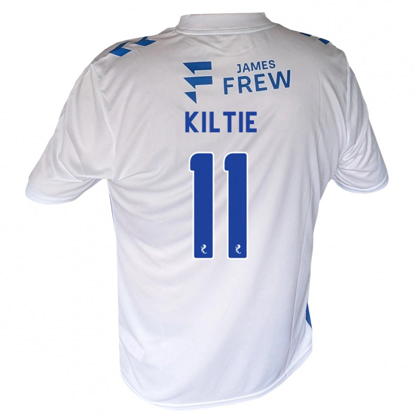 Danxen Bambino Maglia Greg Kiltie #11 Bianco Blu Reale Kit Gara Home 2026/27 Maglietta
