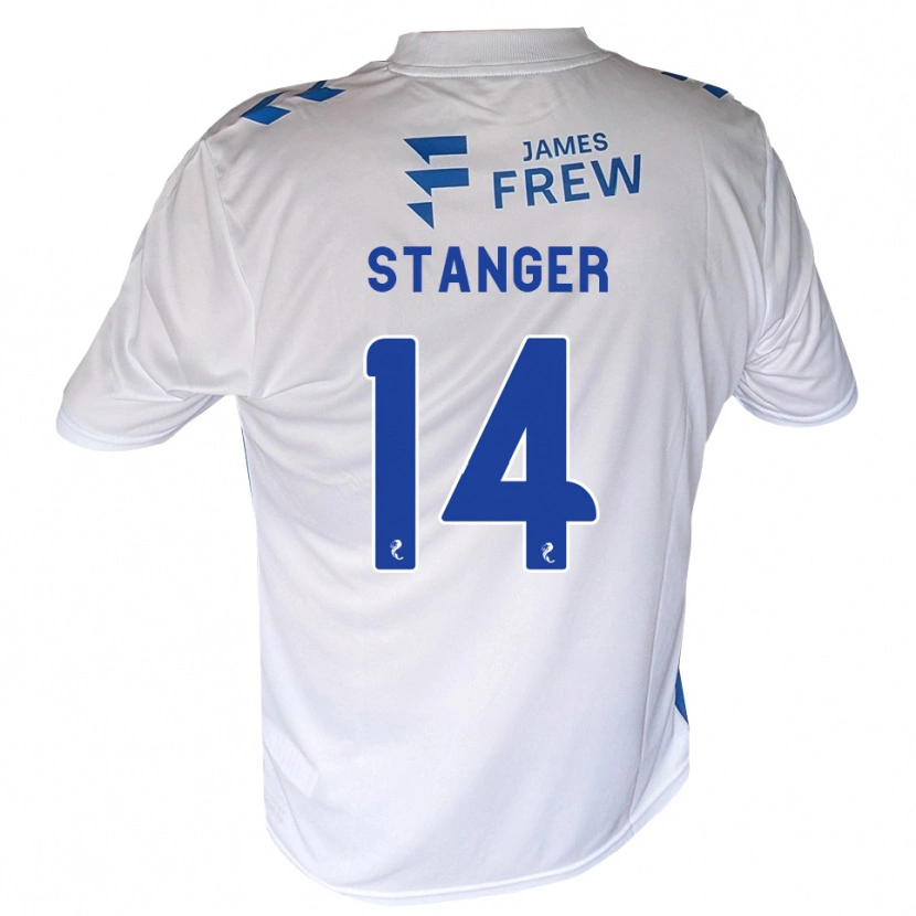 Danxen Bambino Maglia George Stanger #14 Bianco Blu Reale Kit Gara Home 2026/27 Maglietta