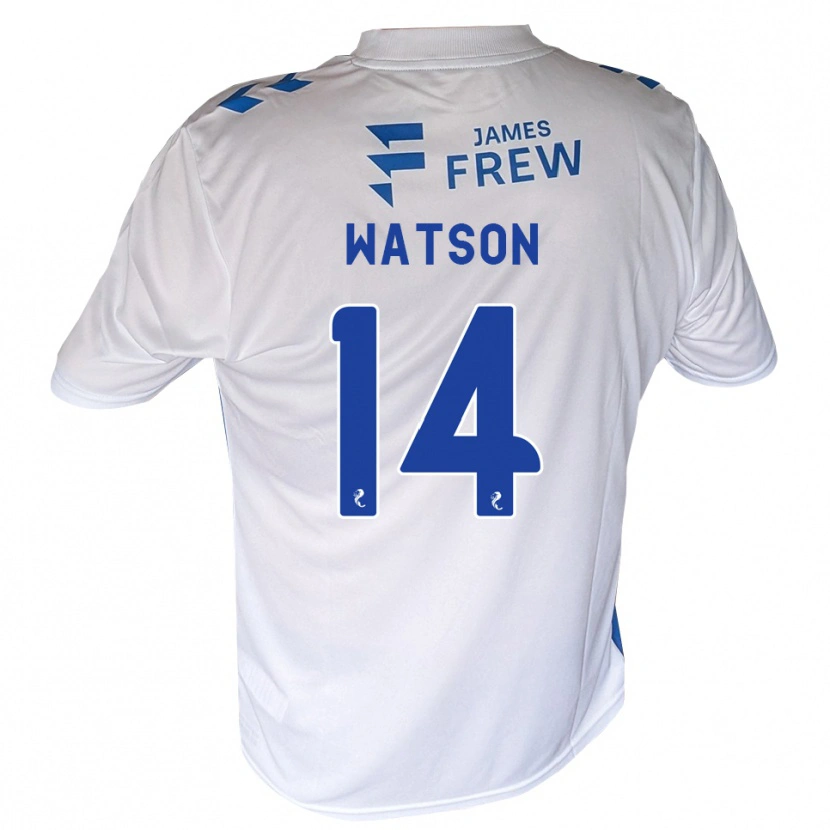Danxen Bambino Maglia Craig Watson #14 Bianco Blu Reale Kit Gara Home 2026/27 Maglietta
